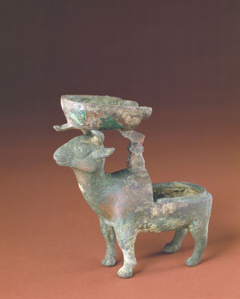 图片[1]-Copper sheep lamp-China Archive